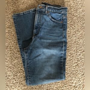 Express 4R Slim Super High Rise Straight Jeans